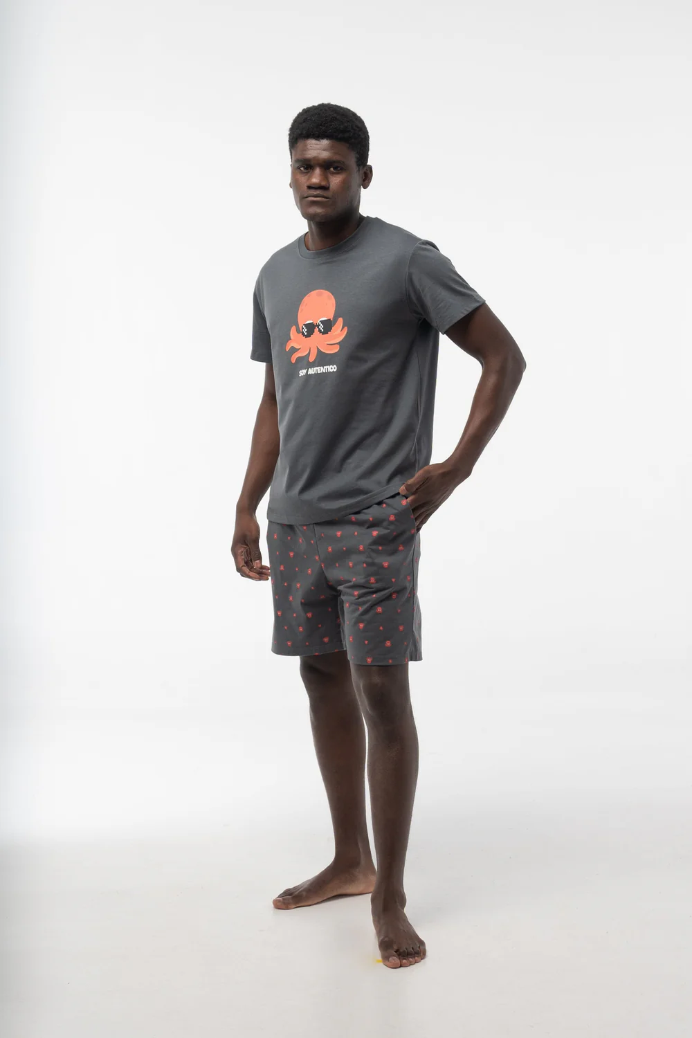 Pijama hombre manga corta verano