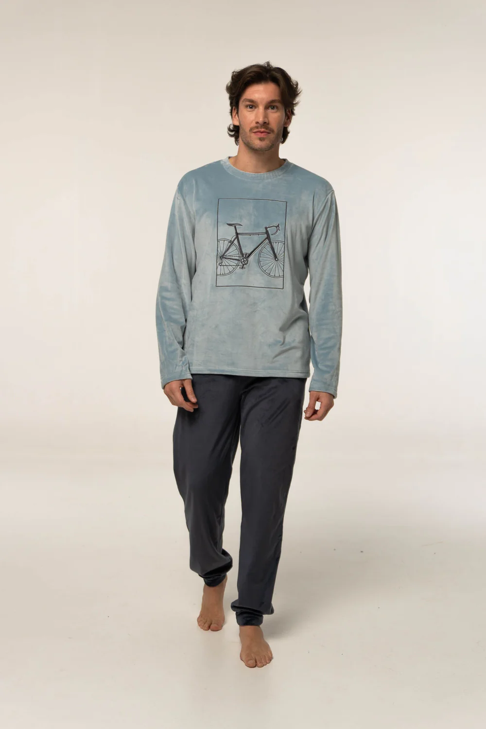 Pijama terciopelo extra suave caballero